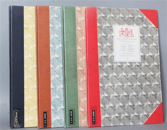 John Speeds England. A coloured facsimile of the first edition, 4 vols, in card cases, 41 plates,